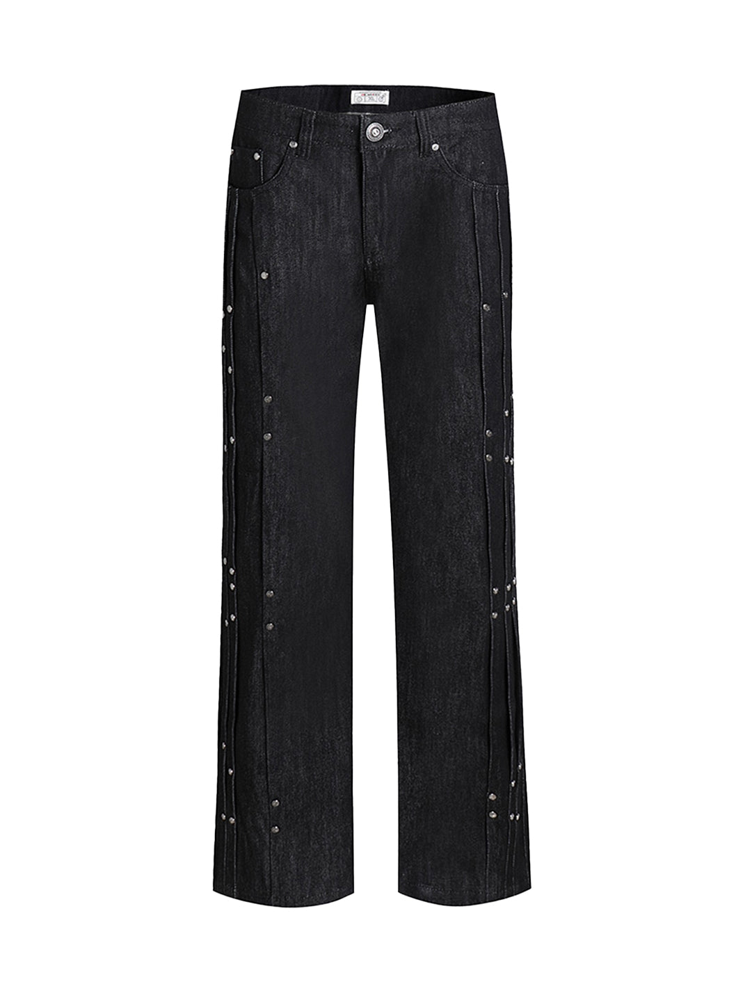 DND4DES | Asymmetrical Rivet Pleated Denim Pants - PSYLOS 1, DND4DES | Asymmetrical Rivet Pleated Denim Pants, Pants, DND4DES•JAPAN, PSYLOS 1